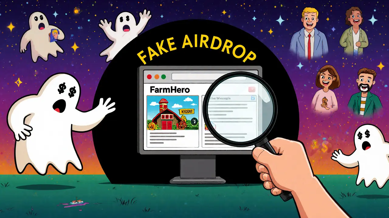 A person misled by an old tutorial while scam ghosts try to steal their crypto wallet.