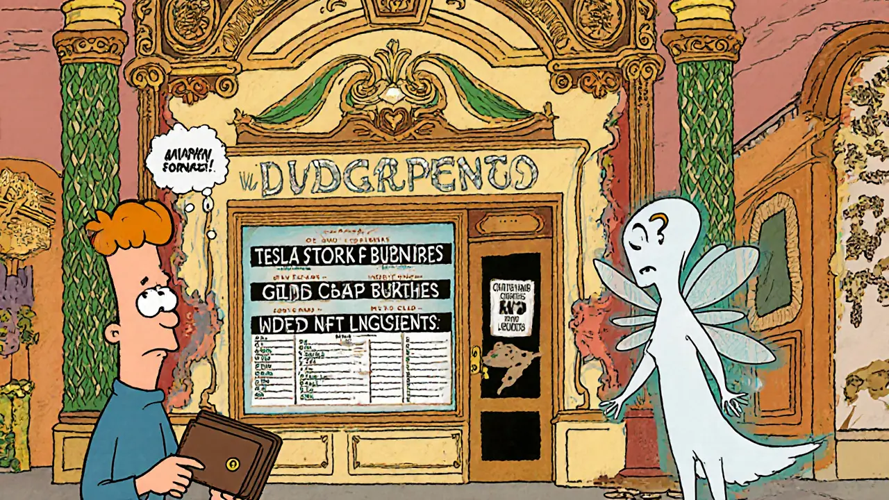 Empty restaurant with fancy trading menu, chefs asleep, sign says &#039;No Ingredients&#039; — Hanna-Barbera cartoon style.