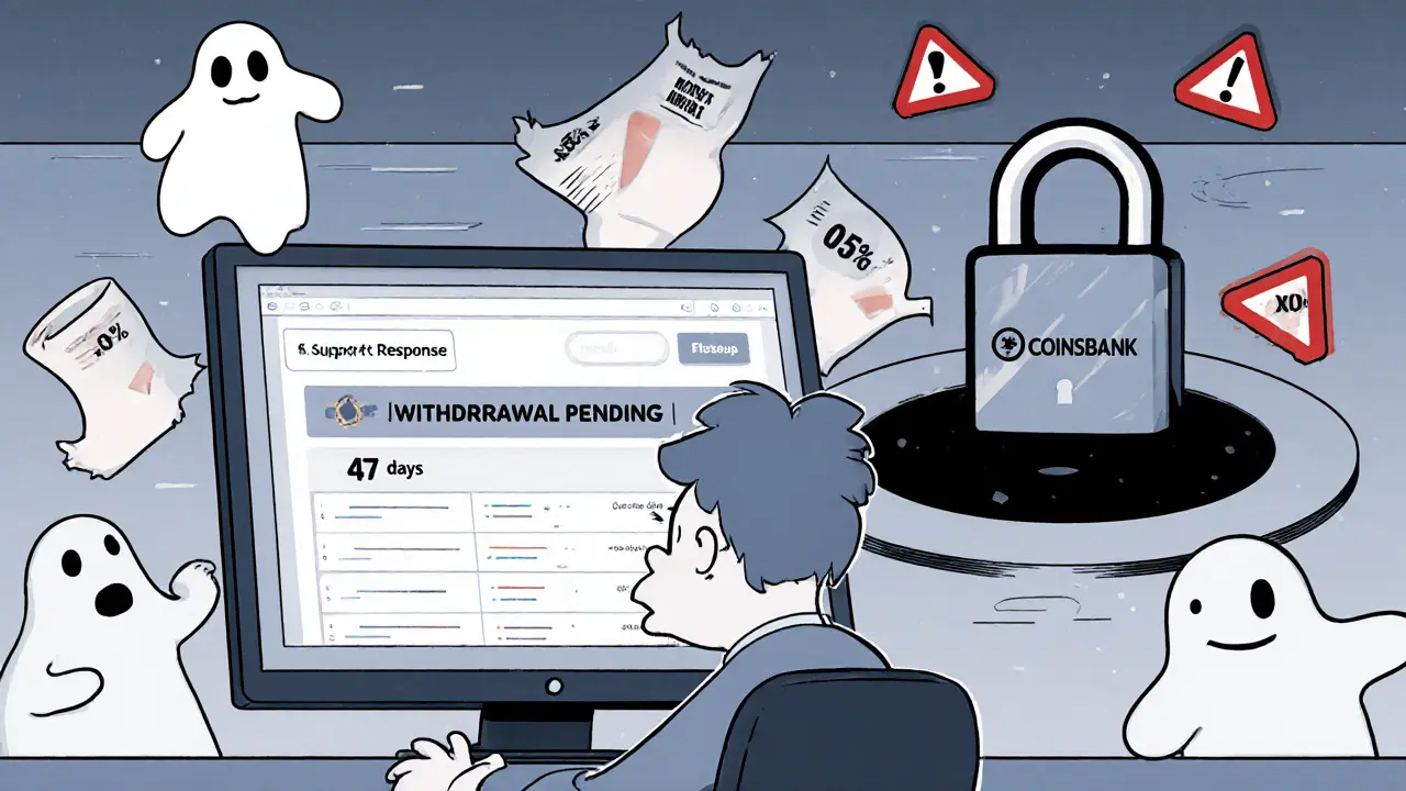 CoinsBank Crypto Exchange Review: High Fees, Poor Support, and Withdrawal Woes