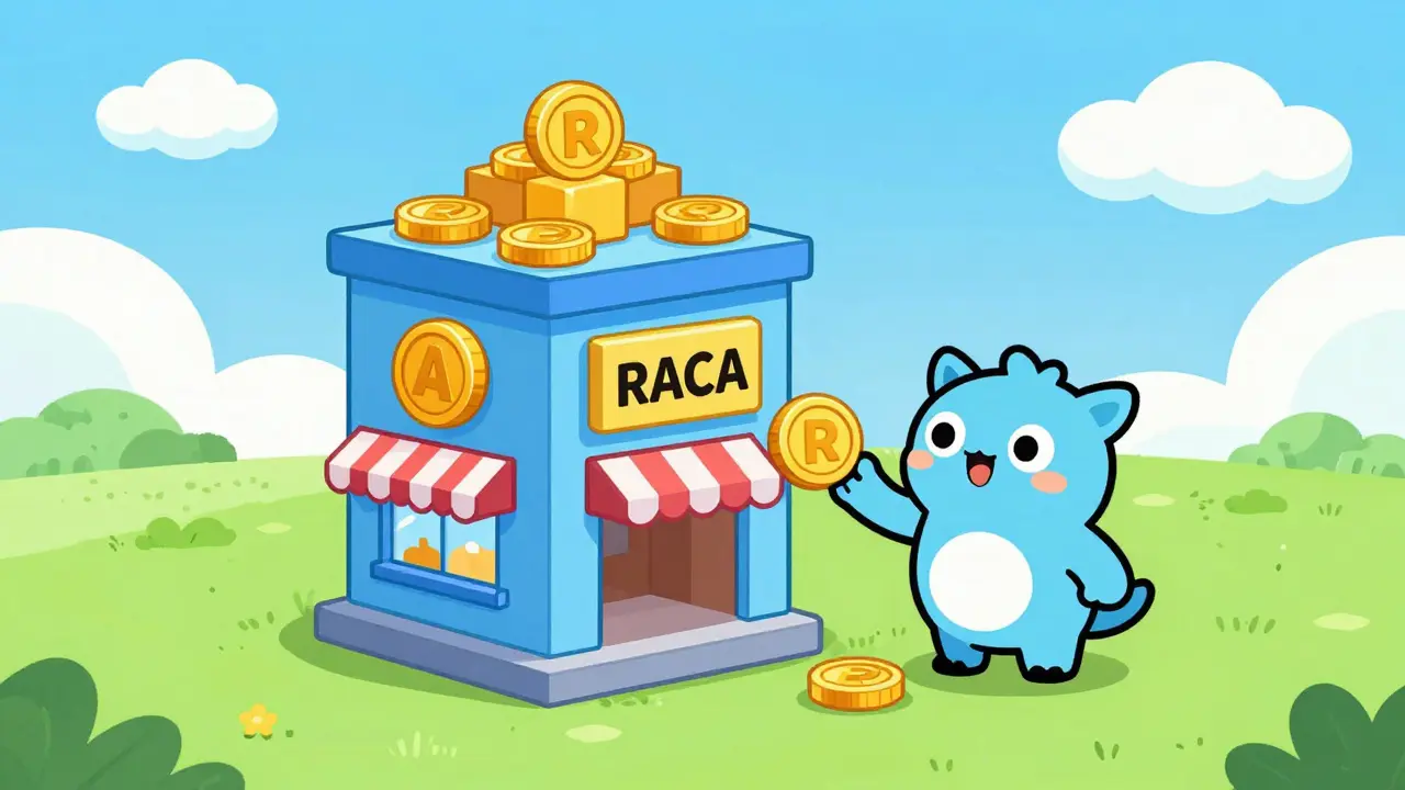 Character building a virtual store in the Universal Metaverse with a Metamon creature