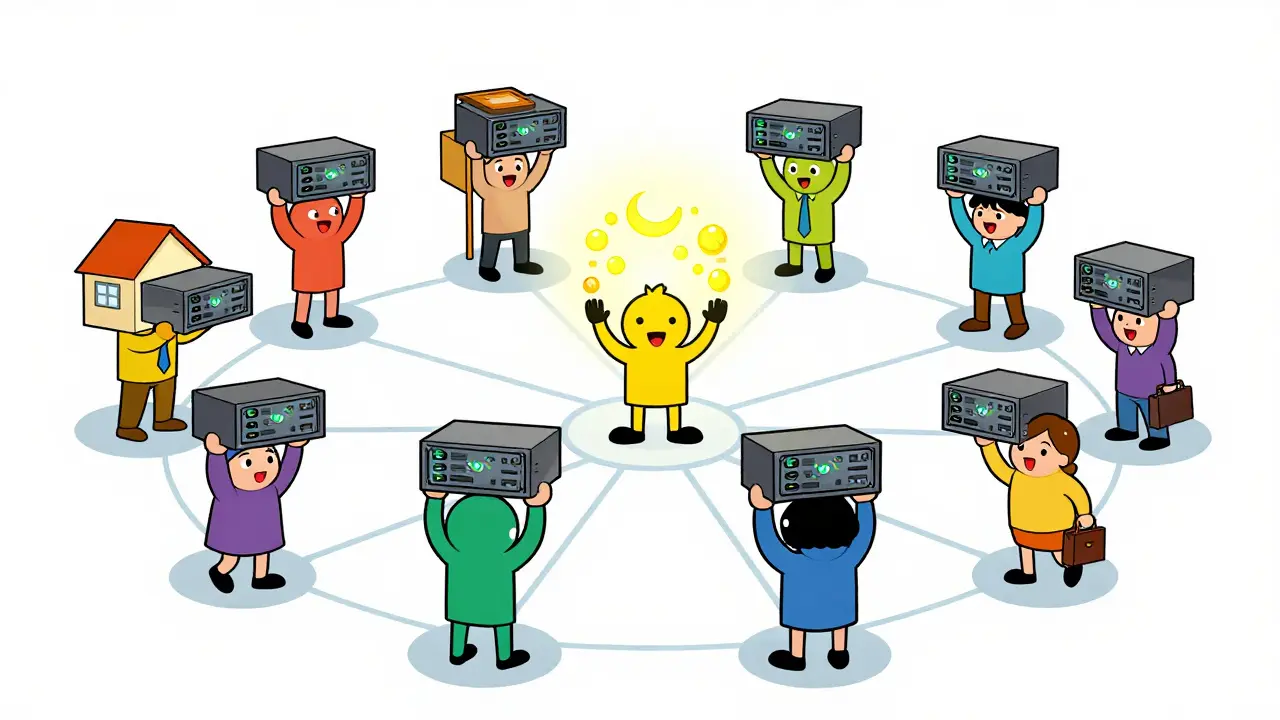 Friendly neighbors sharing hard drive space globally