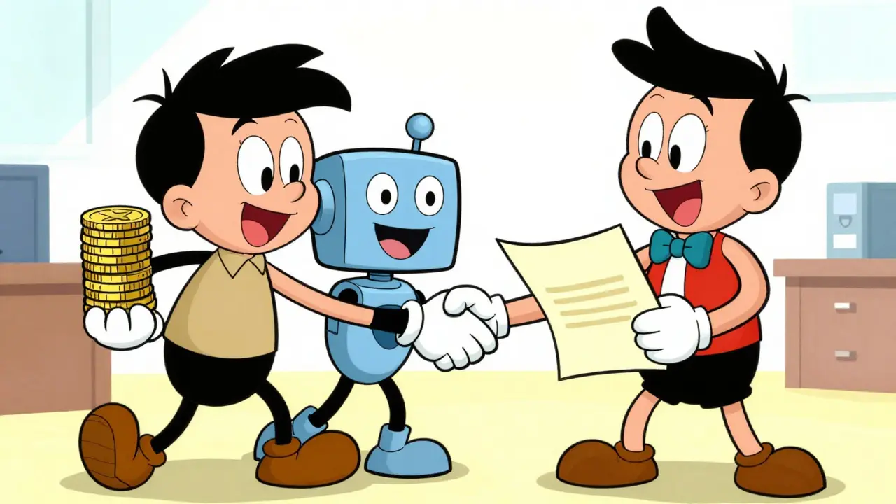 Smart contract robot automating house sale
