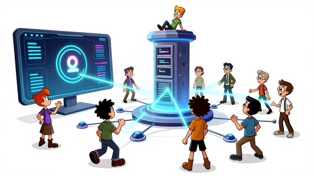 Users connecting via decentralized network