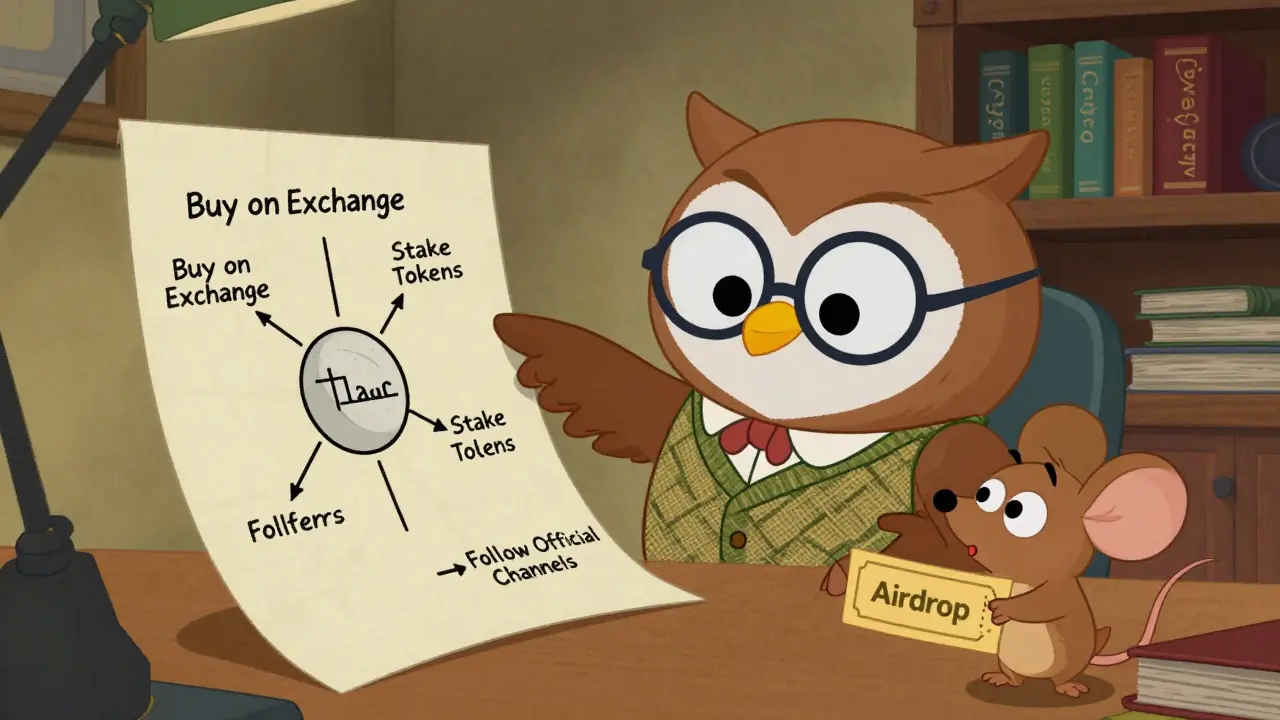 Wise owl teaching safe crypto practices to a confused mouse
