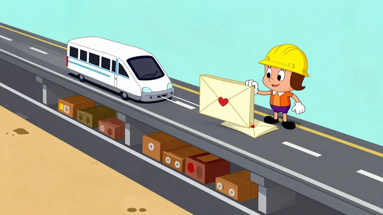 Retro cartoon showing Layer 2 express lane speeding over base chain